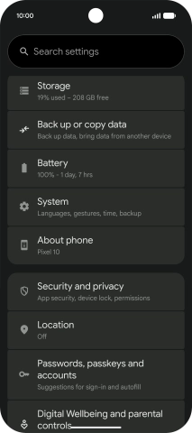 Press Battery.