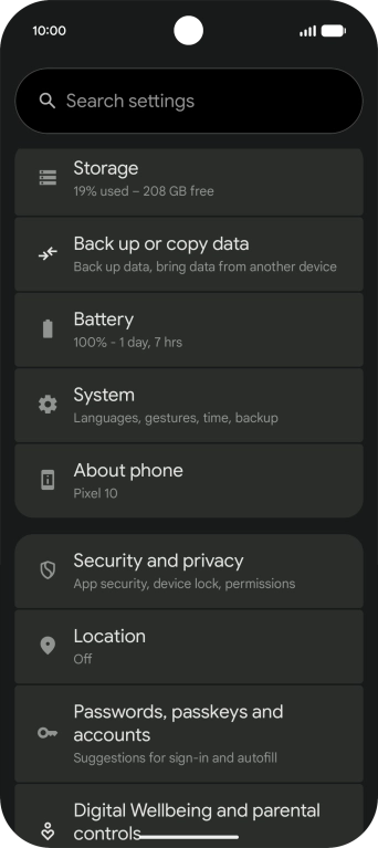 Press Battery.