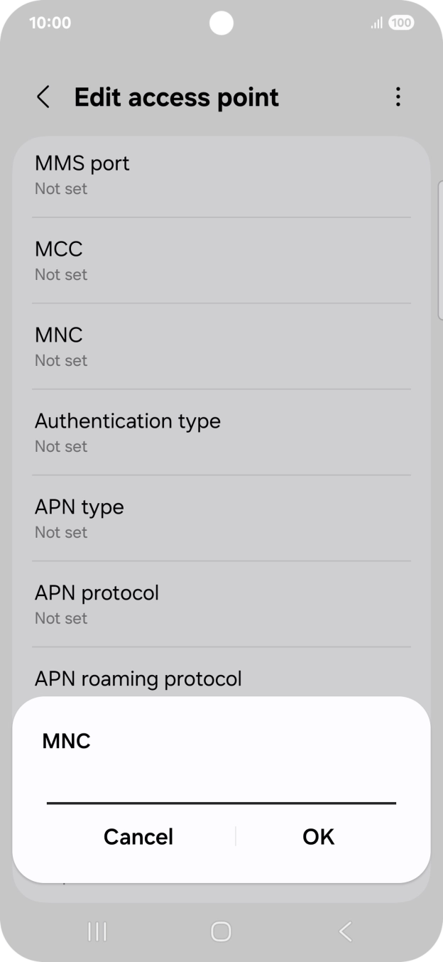 Key in 10 and press OK. Key in 10 and press OK.