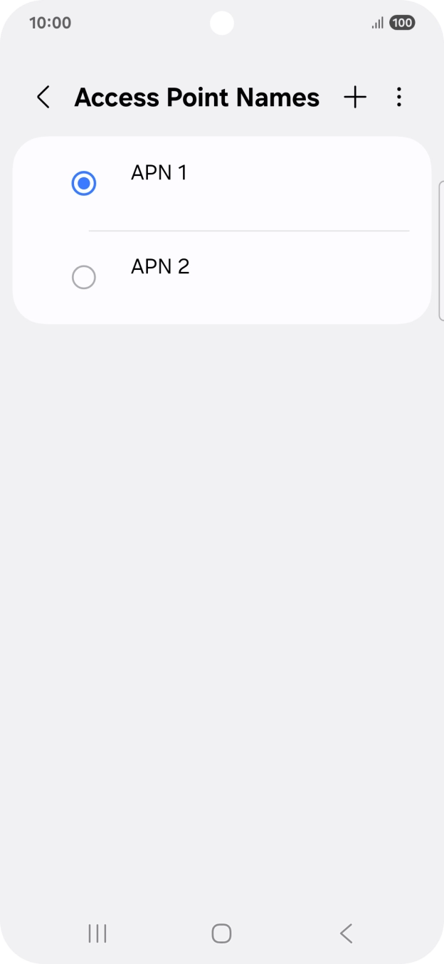 Press the field next to the data connection to activate it. Press the field next to the data connection to activate it.