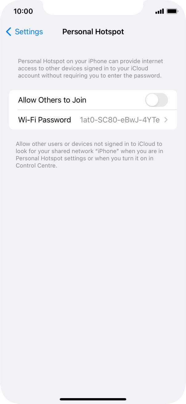Press Wi-Fi Password and key in the required password. Press Wi-Fi Password and key in the required password.