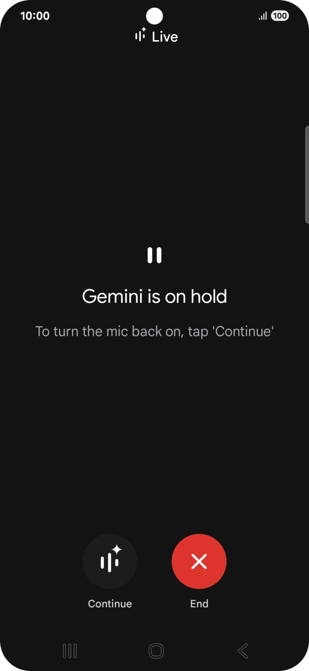 To resume the conversation, press Continue. To resume the conversation, press Continue.