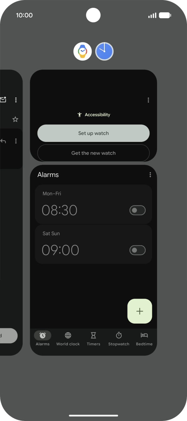 Slide your finger upwards on the application group.