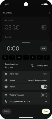 Press the required week days to select them.