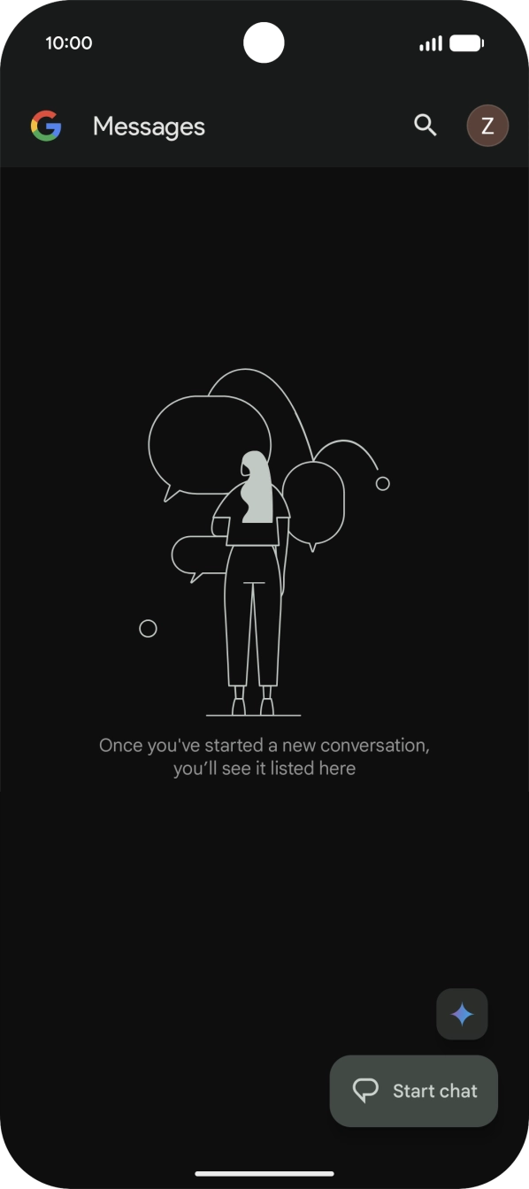 Press the profile icon.