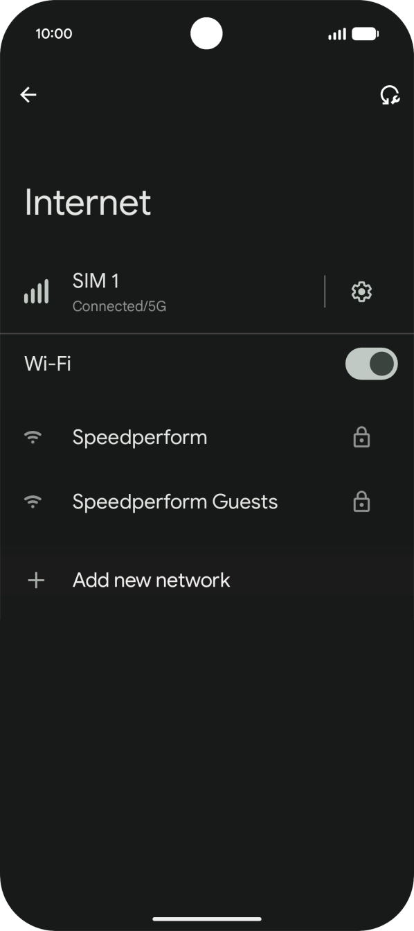 Press the required WiFi network.