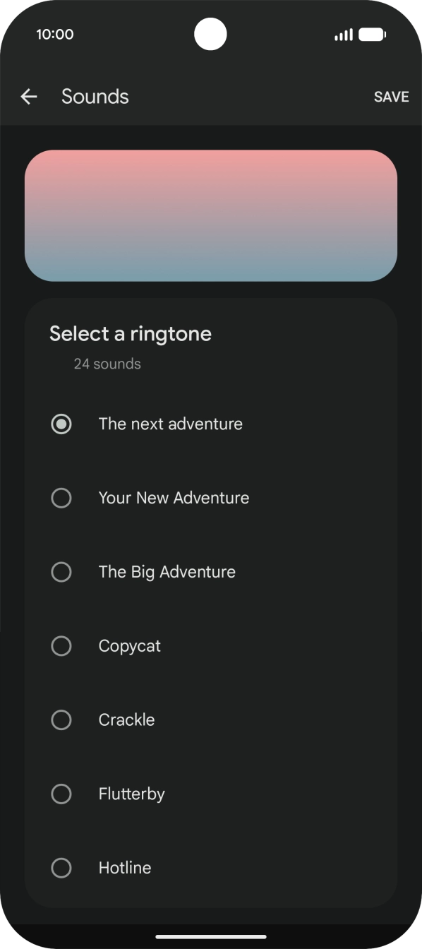 Press the required ringtones to hear them.