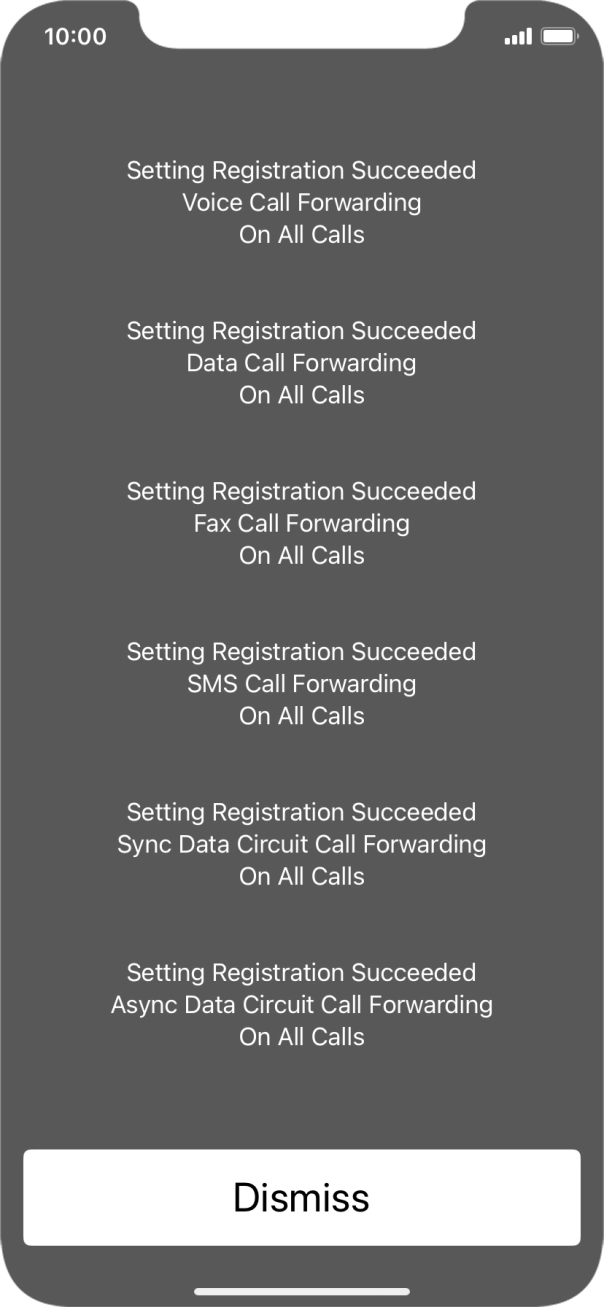 Press Dismiss. Press Dismiss.