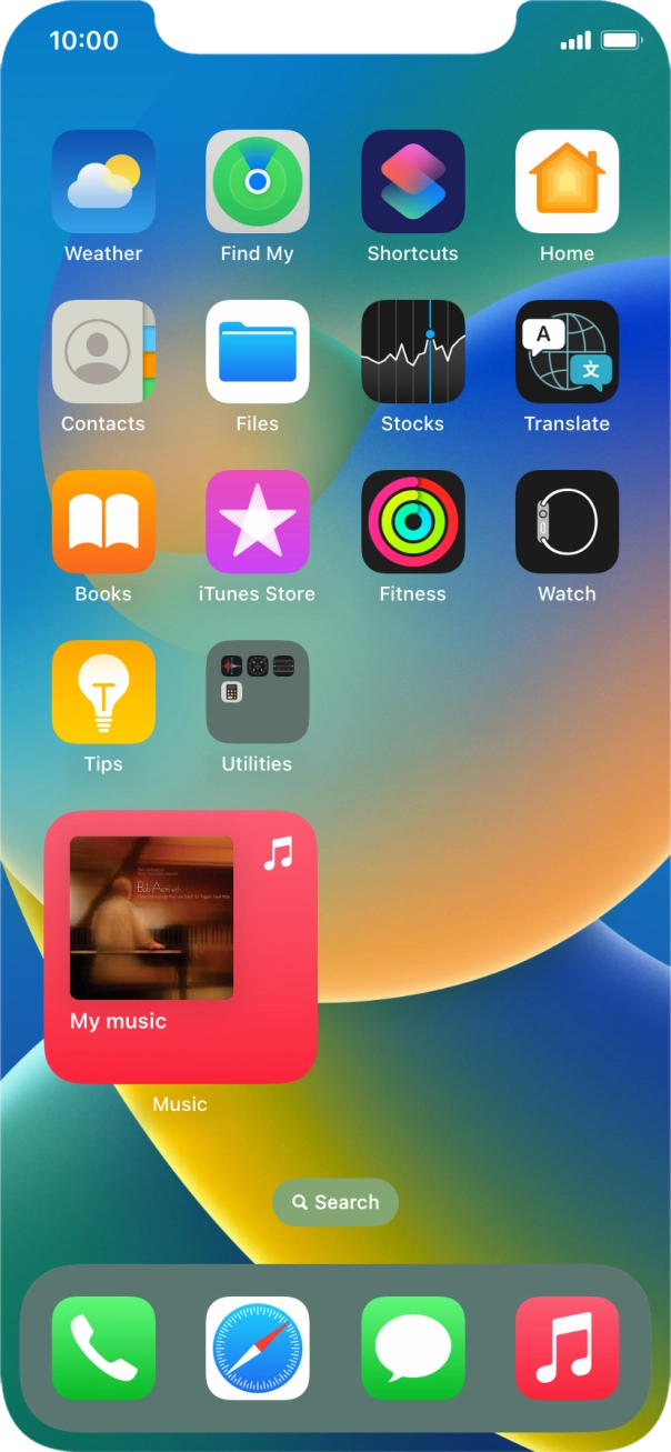 If you're using a Widget Stack: slide up or down on the stack to select the required widget. If you're using a Widget Stack: slide up or down on the stack to select the required widget.