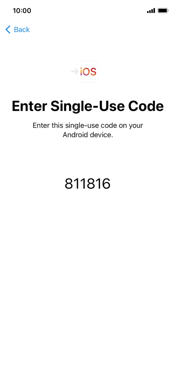 Follow the instructions on the screen and in the 'Move to iOS' app to transfer the content from the Android phone to your phone and set up your phone and prepare it for use.
