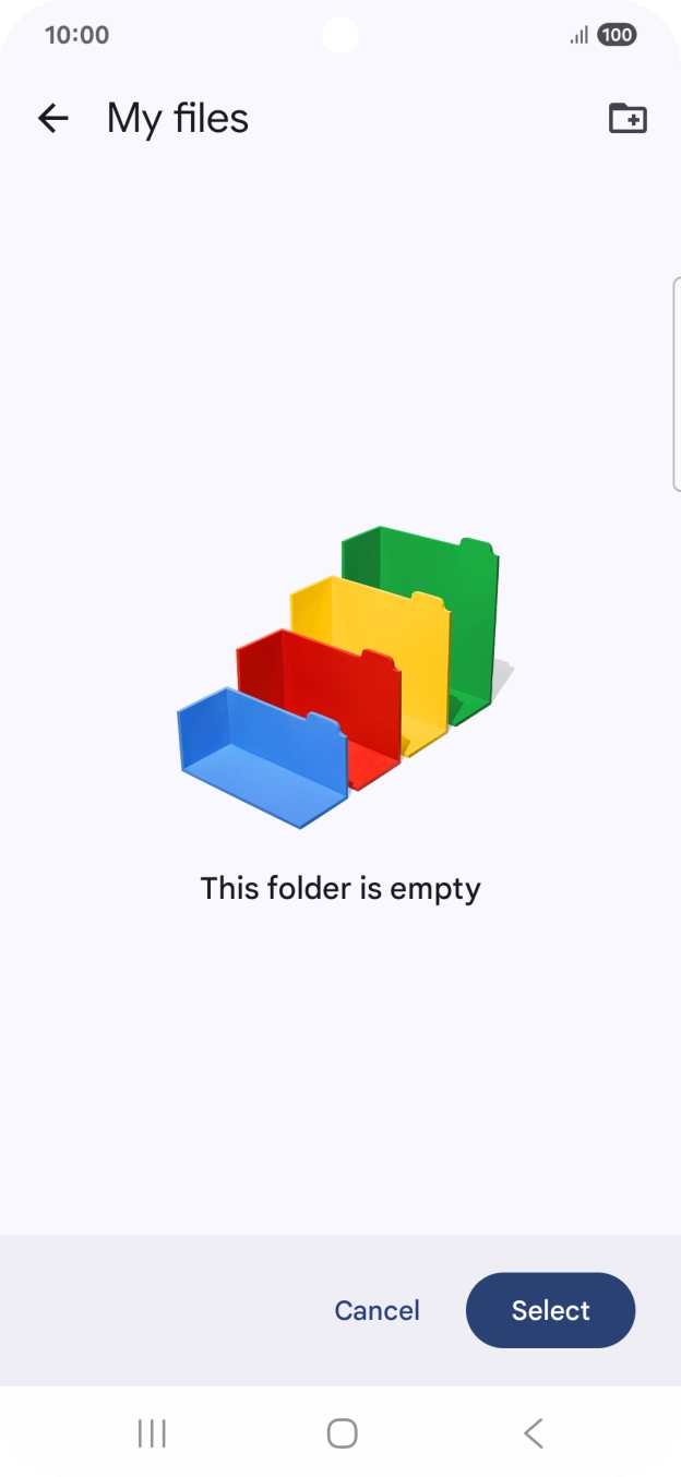 To create a new folder, press the new folder icon and follow the instructions on the screen to create a new folder. To create a new folder, press the new folder icon and follow the instructions on the screen to create a new folder.
