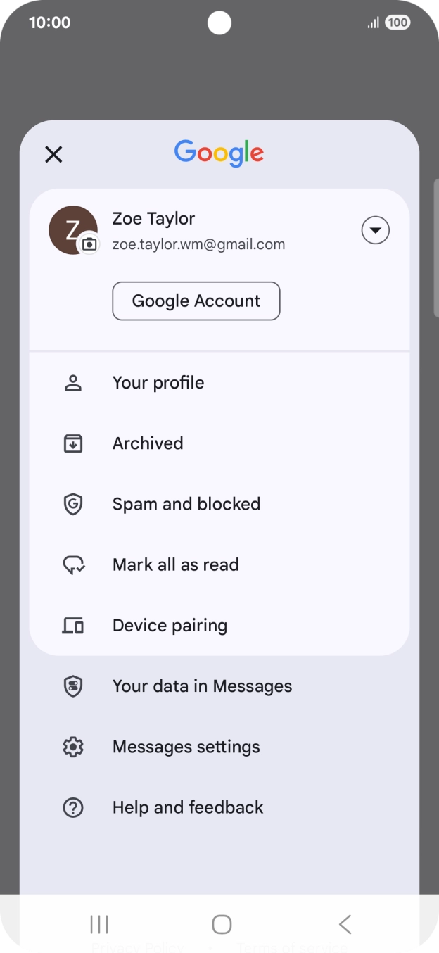 Press Messages settings. Press Messages settings.