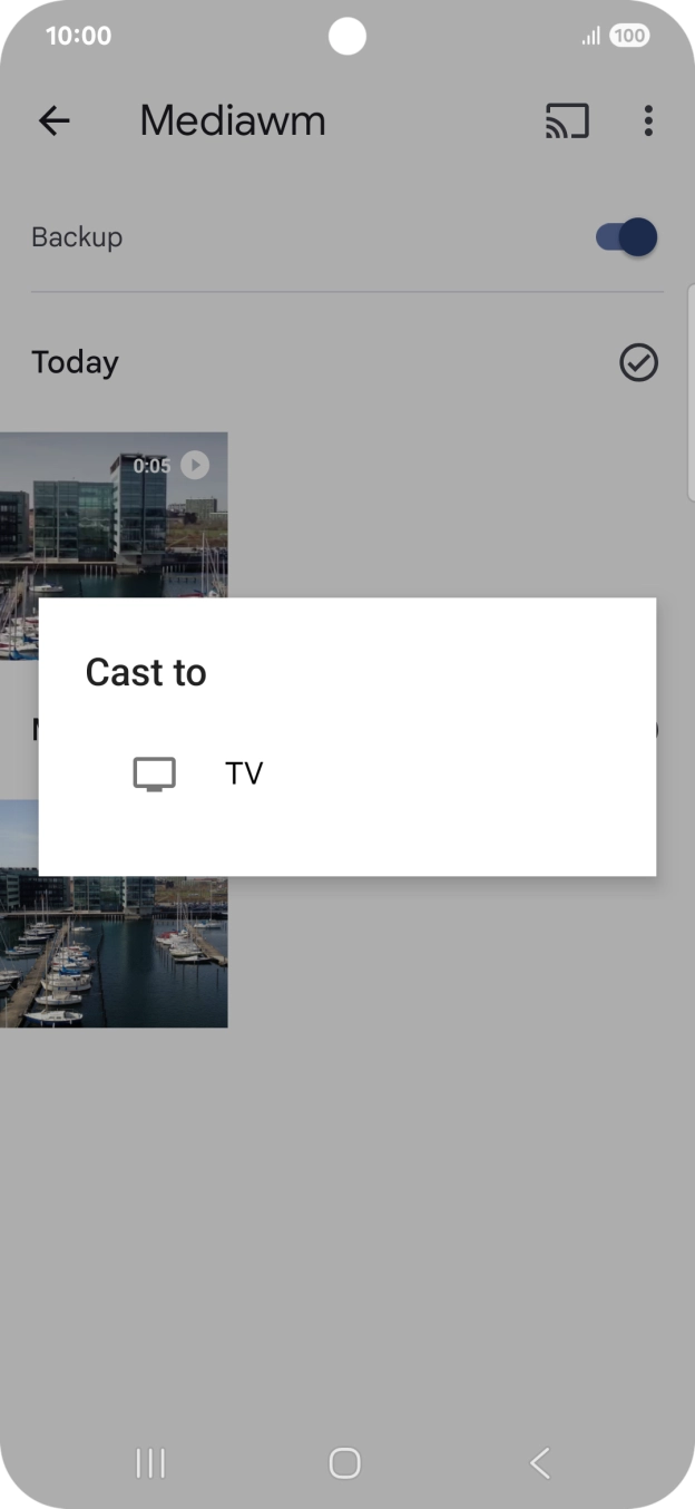 Press the required device. Press the required device.