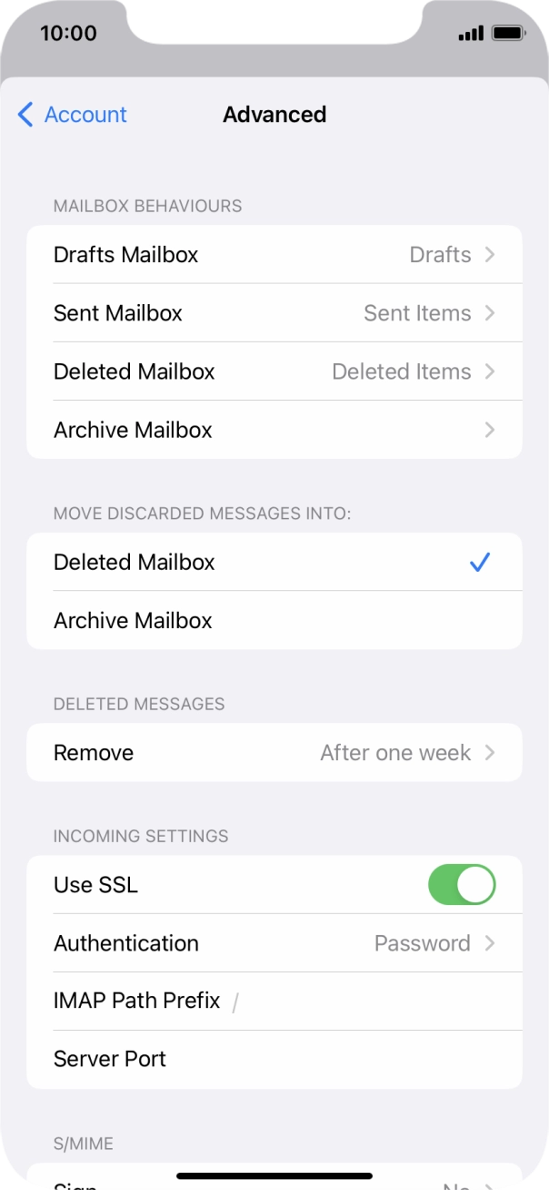 Press the indicator next to 'Use SSL' to turn off the function. Press the indicator next to 'Use SSL' to turn off the function.