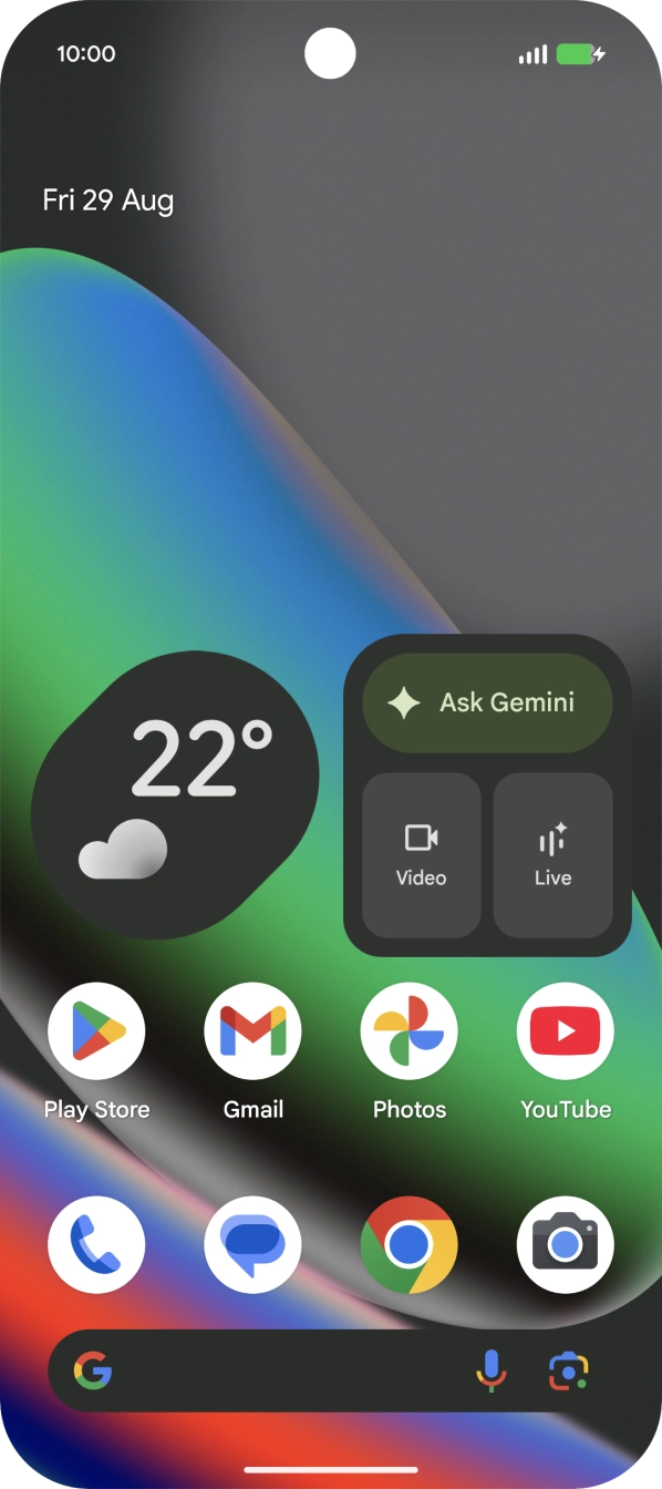 When the battery charging icon is displayed, charging is in progress.