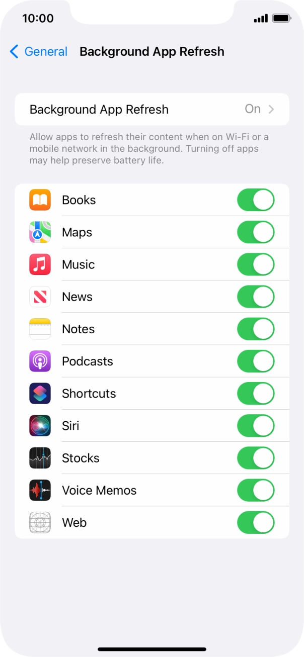 Press Background App Refresh. Press Background App Refresh.