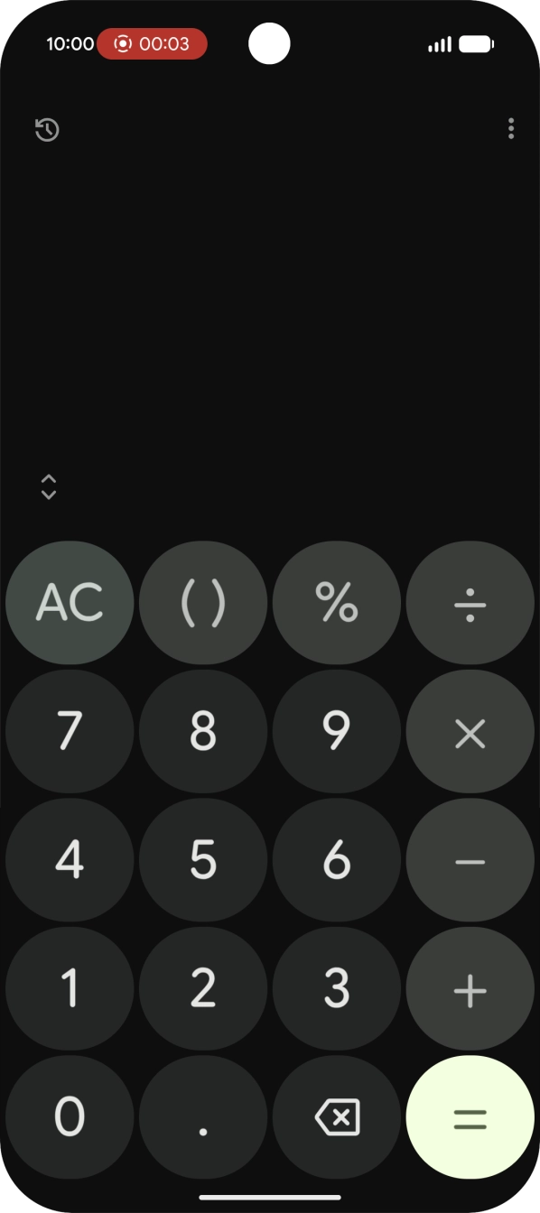 Press the screen recording icon.