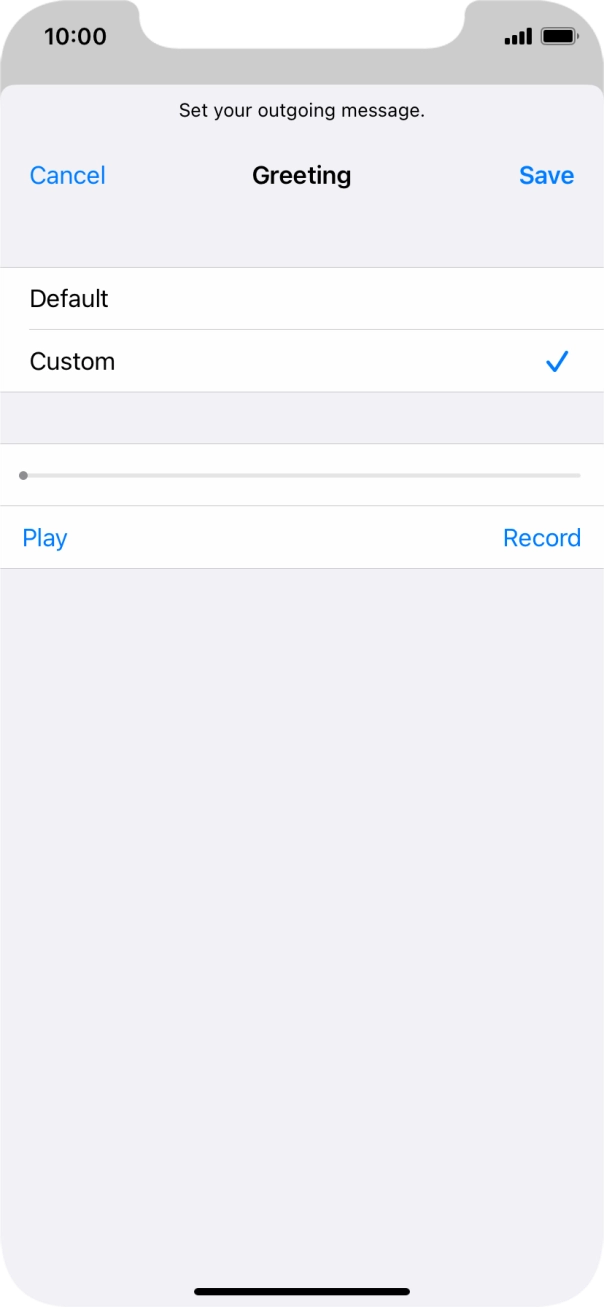 Press Play to play back your greeting. Press Play to play back your greeting.