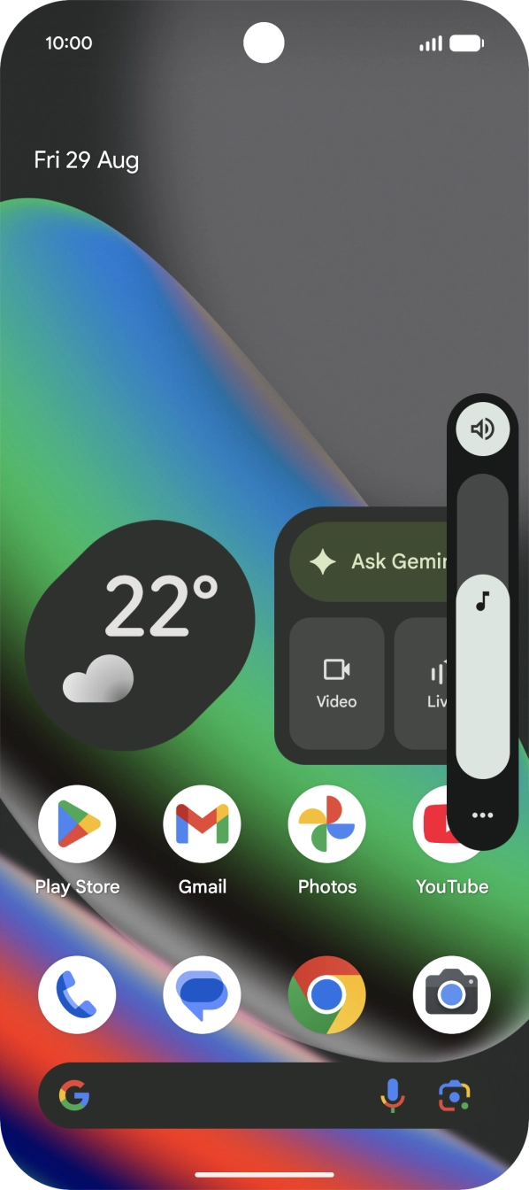 Press the sound mode icon.