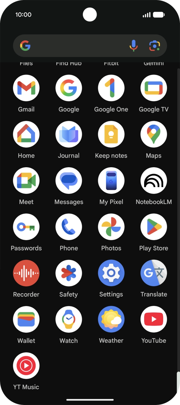 Press Photos and go to the required folder.