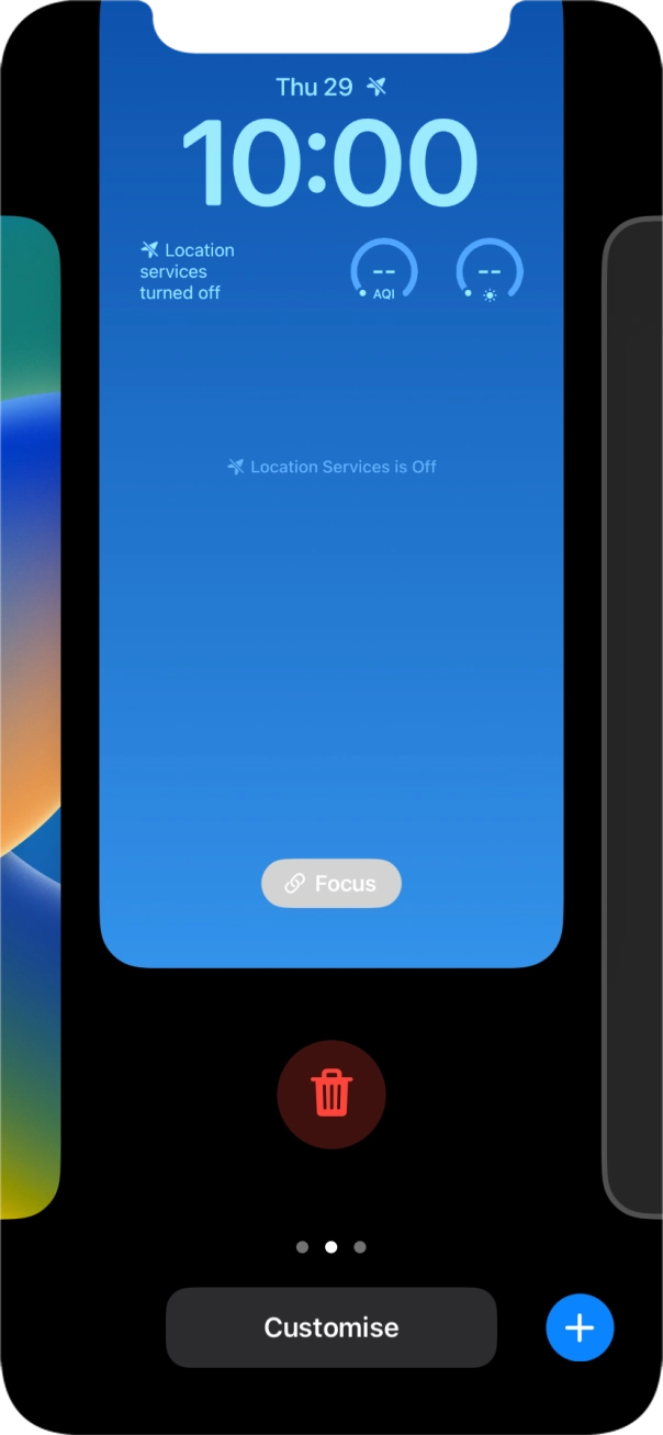 Press the delete icon. Press the delete icon.