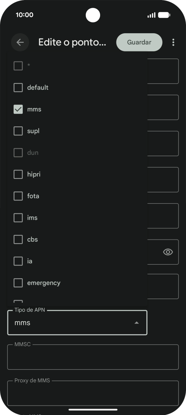 Prima a seta para cima.
