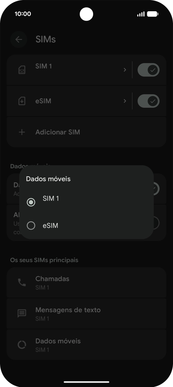 Prima o plano pretendido.