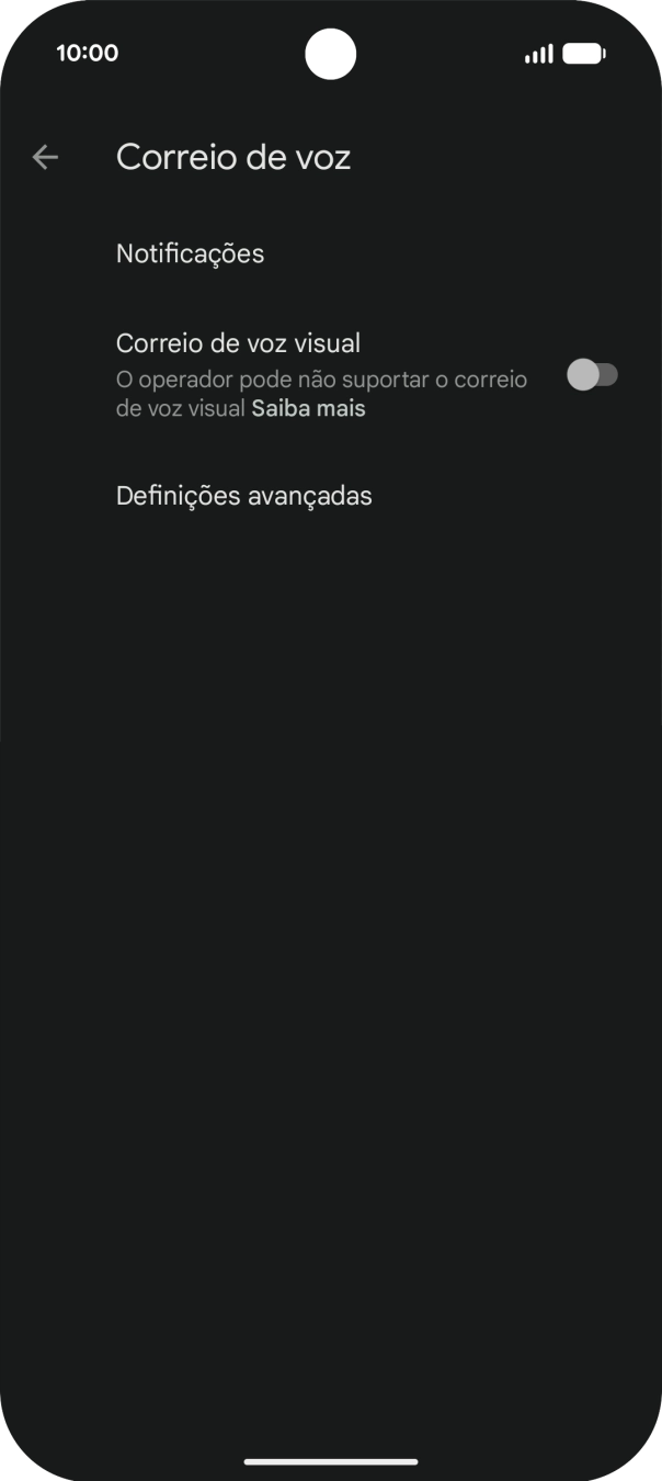 Prima Definições avançadas.