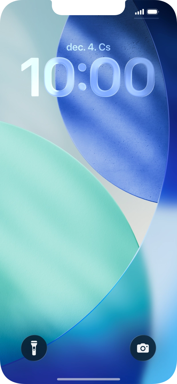 Húzd az ujjad felfelé a kijelző aljáról. Húzd az ujjad felfelé a kijelző aljáról.