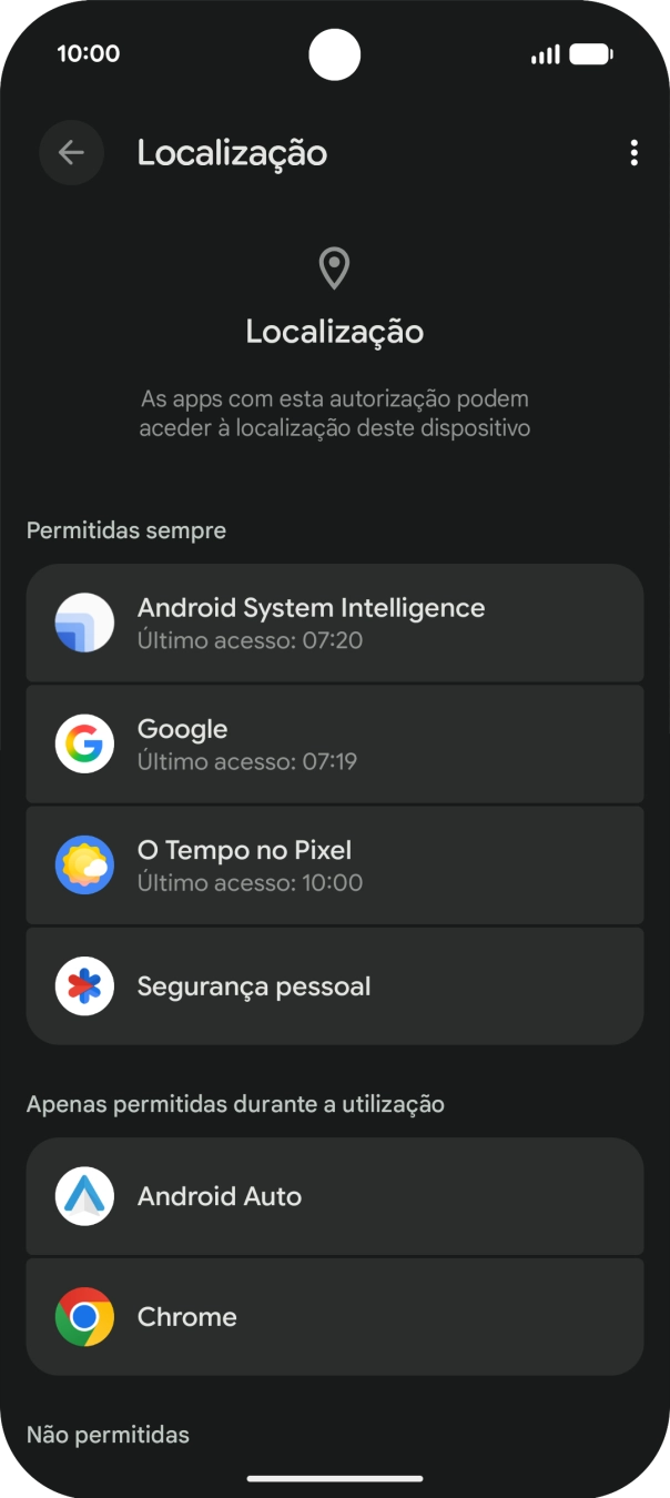Prima a app pretendida.