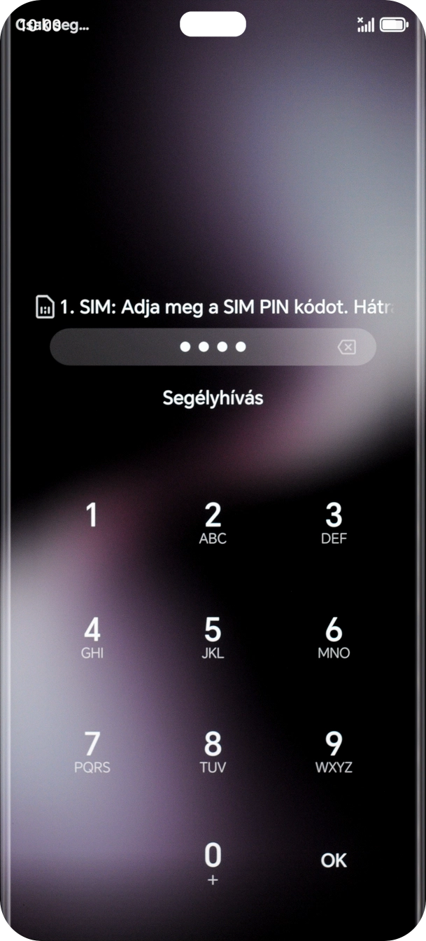 Amennyiben a telefon kéri, írd be a PIN-kódodat, és válaszd az OK lehetőséget.