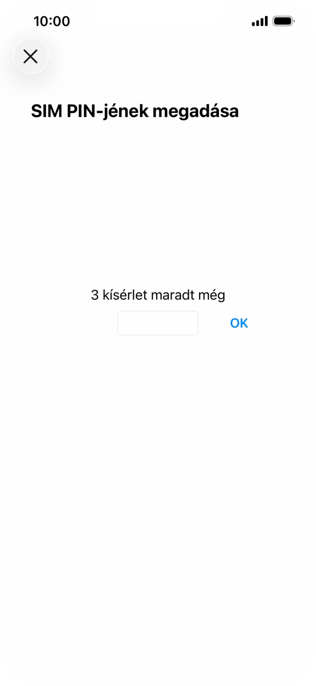 Amennyiben a SIM-kártyád zárolva van, írd be a PIN-kódodat, és válaszd az OK lehetőséget. Amennyiben a SIM-kártyád zárolva van, írd be a PIN-kódodat, és válaszd az OK lehetőséget.