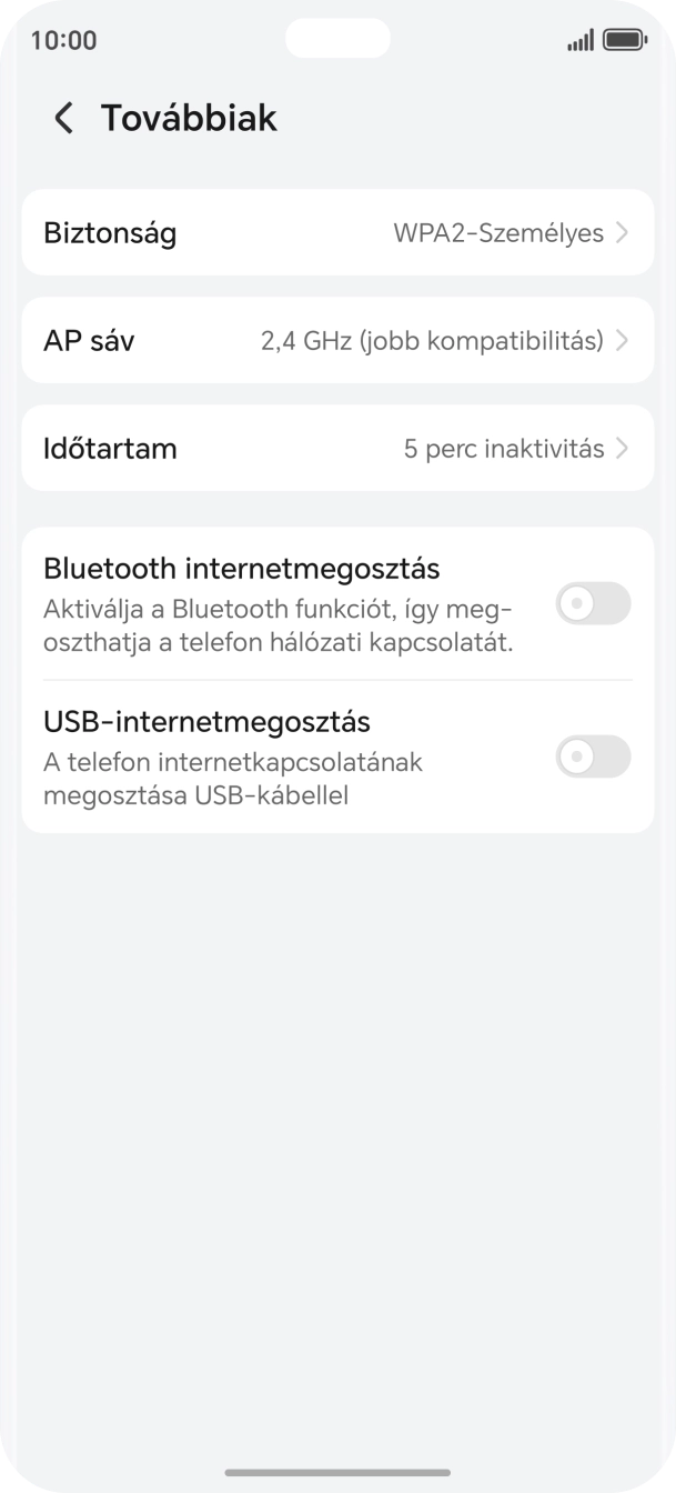 Válaszd a Biztonság lehetőséget.