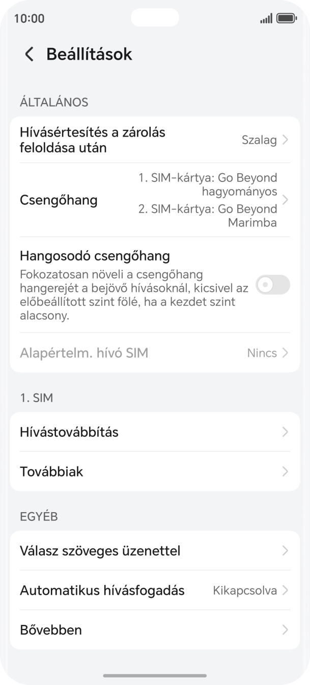 Válaszd a Továbbiak lehetőséget. Válaszd a Továbbiak lehetőséget.