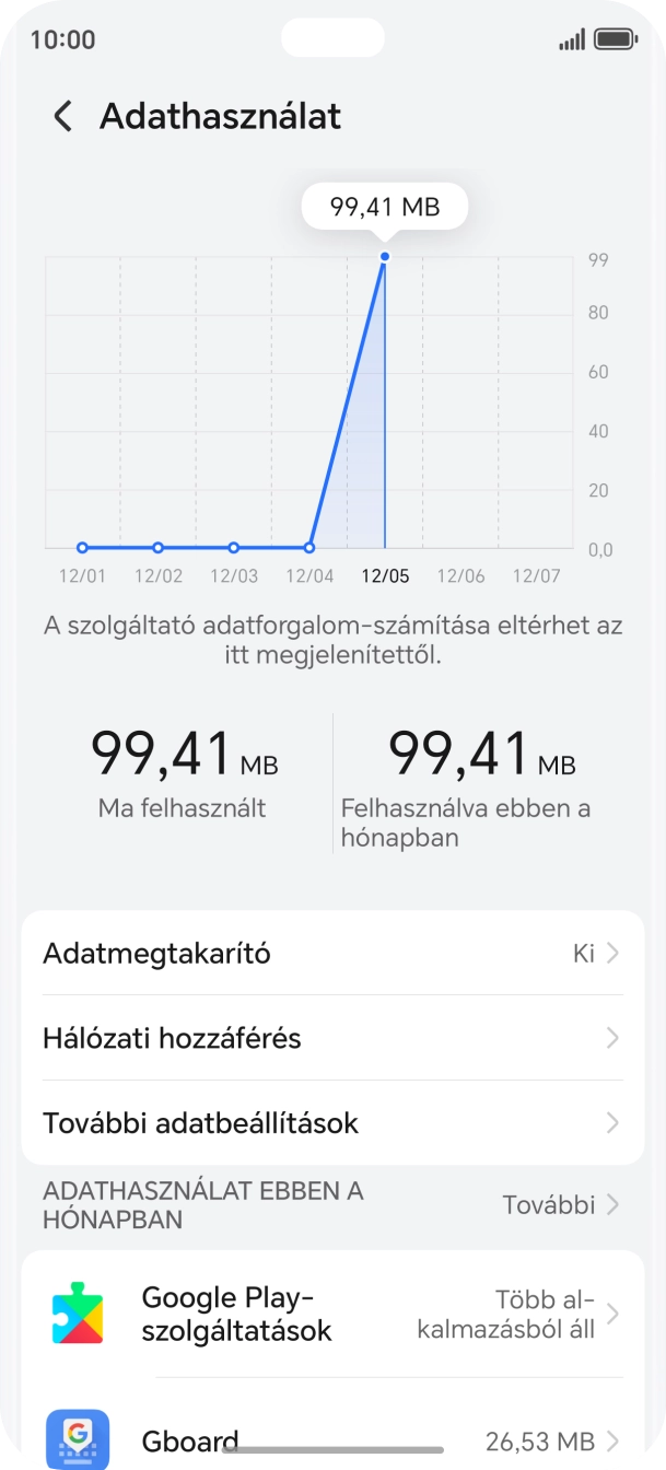 Válaszd a Hálózati hozzáférés lehetőséget.
