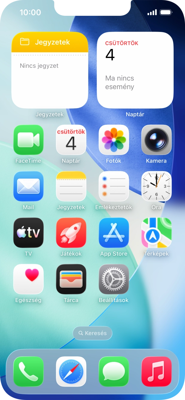 Válaszd a Beállítások lehetőséget. Válaszd a Beállítások lehetőséget.