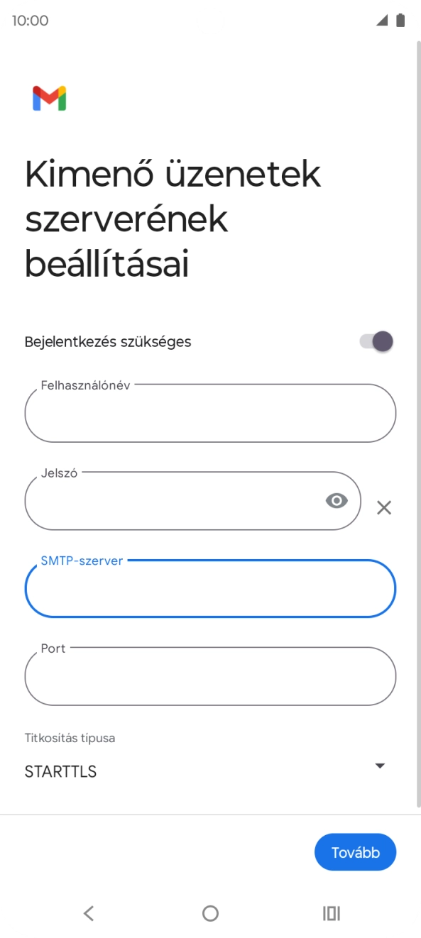 Kattints a „Port” alatti mezőre, és írd be a következőt: 587.