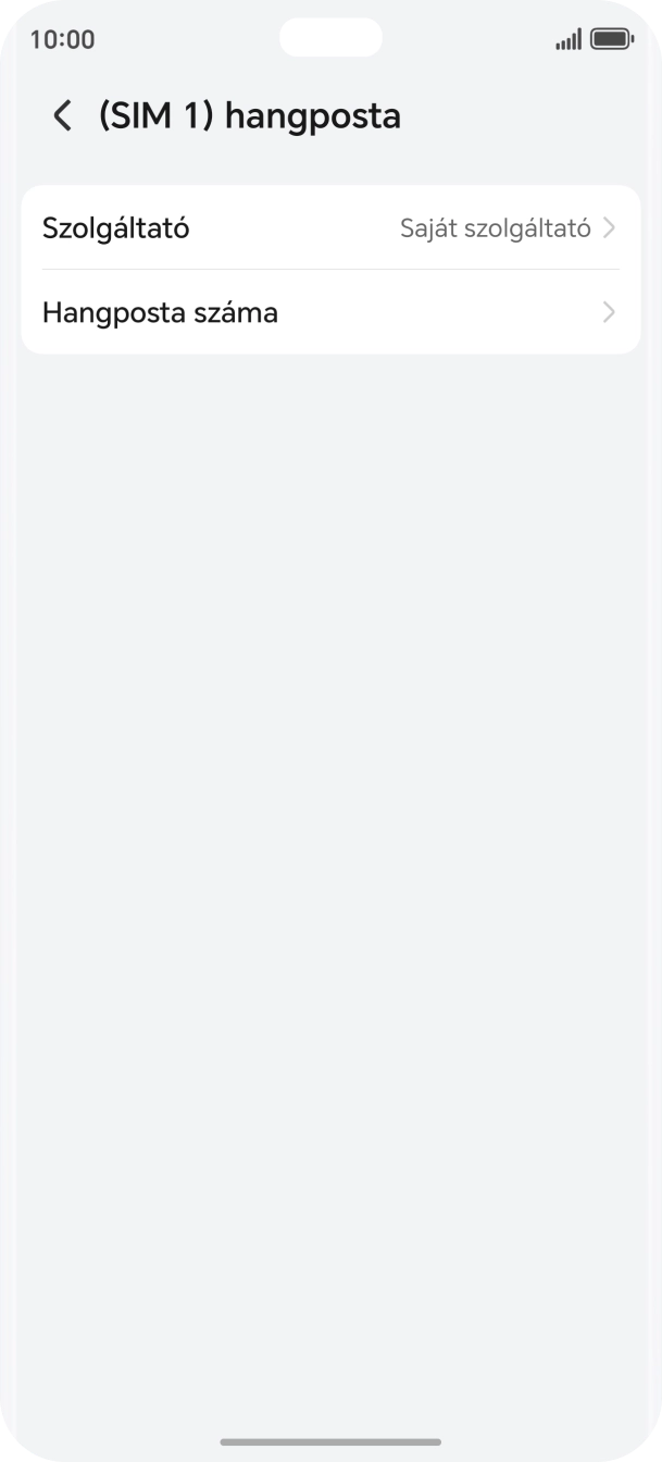 Válaszd a Hangposta száma lehetőséget. Válaszd a Hangposta száma lehetőséget.