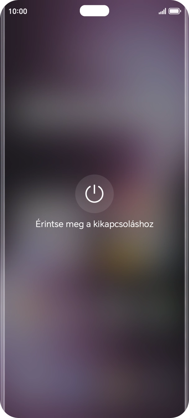 Válaszd az Érintse meg a kikapcsoláshoz lehetőséget.
