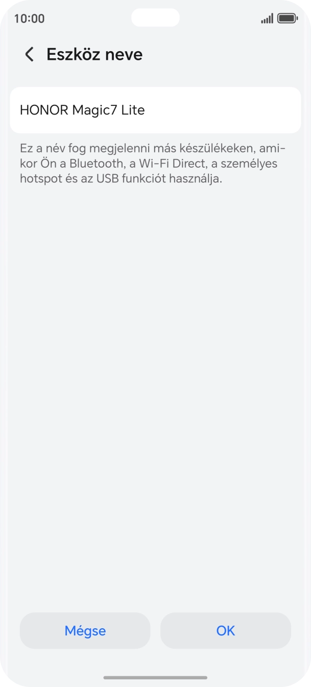 Válaszd az OK lehetőséget.