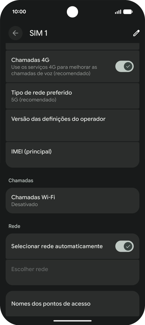 Prima Nomes dos pontos de acesso.