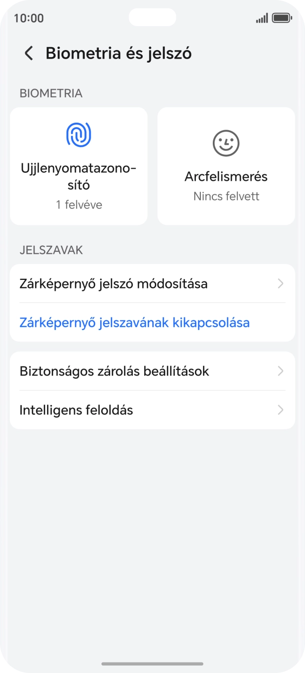 Válaszd a Zárképernyő jelszavának kikapcsolása lehetőséget, és írd be az extra képernyőzárkódot, amit korábban már beállítottál. Válaszd a Zárképernyő jelszavának kikapcsolása lehetőséget, és írd be az extra képernyőzárkódot, amit korábban már beállítottál.