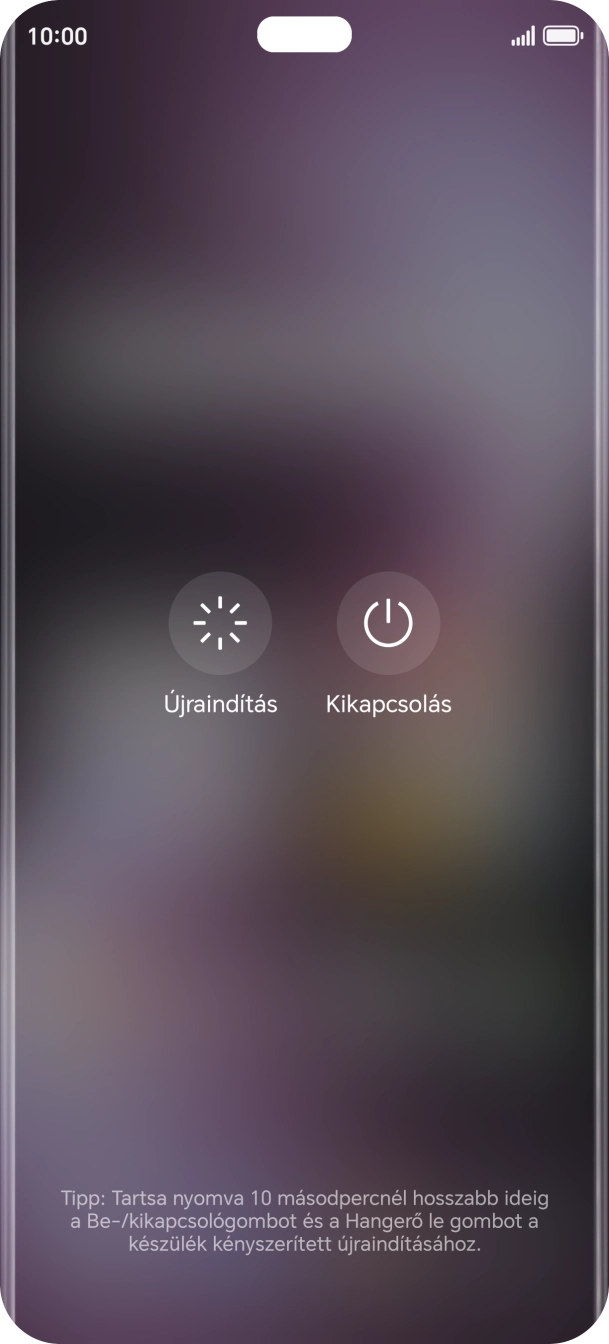 Válaszd a Kikapcsolás lehetőséget.