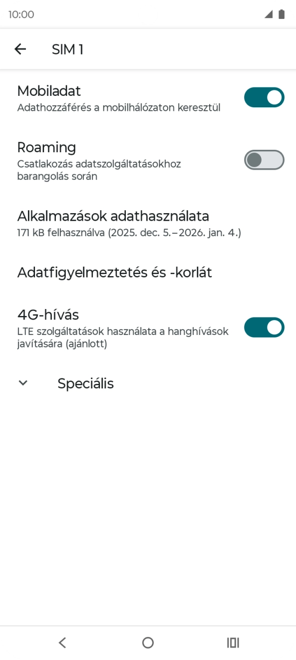 Válaszd a Speciális lehetőséget. Válaszd a Speciális lehetőséget.