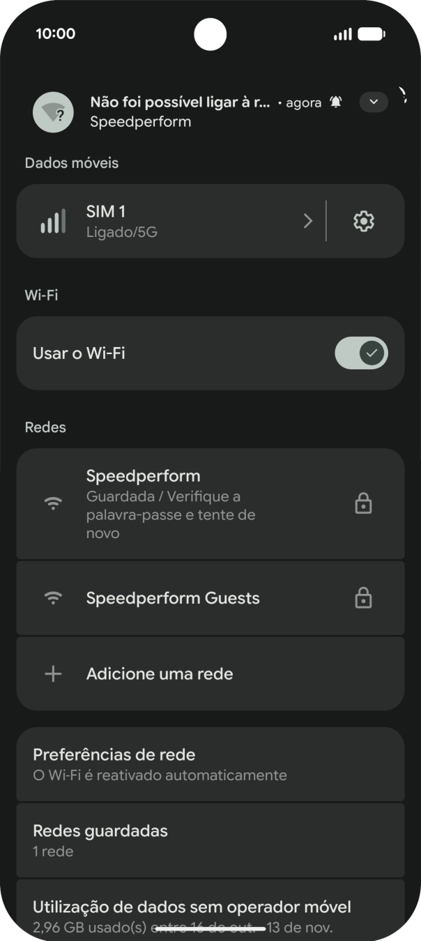 Para voltar ao ecrã inicial, deslize o dedo de baixo para cima a partir da base do ecrã.