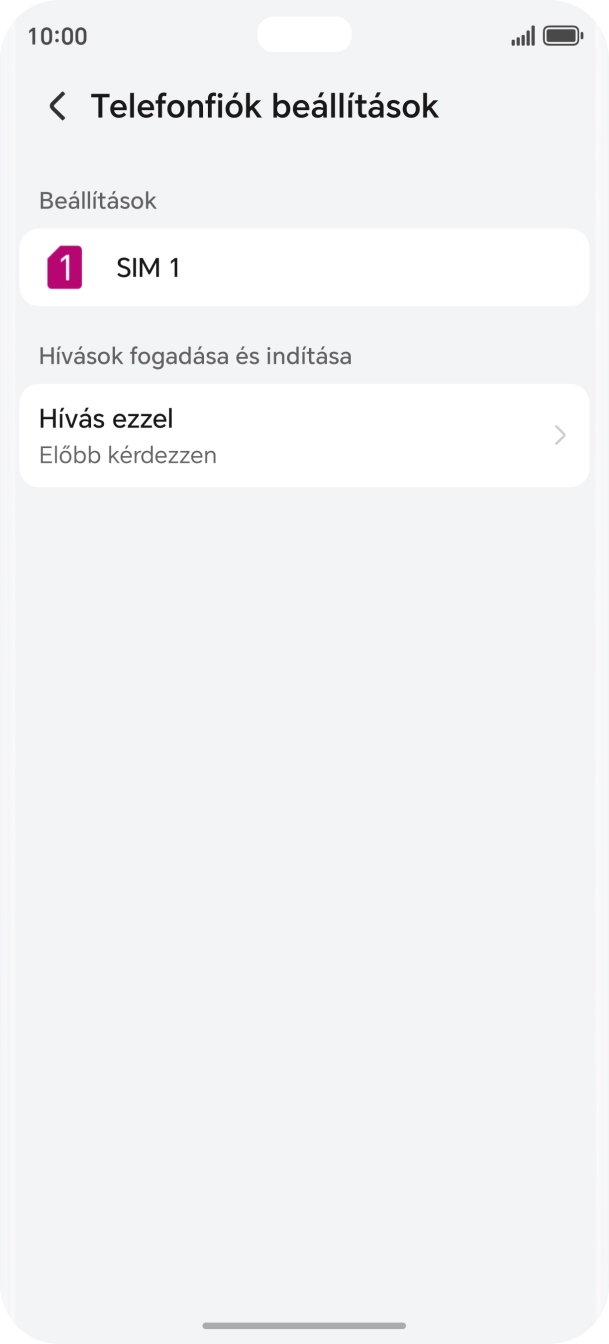 Válaszd a SIM-kártya nevét. Válaszd a SIM-kártya nevét.