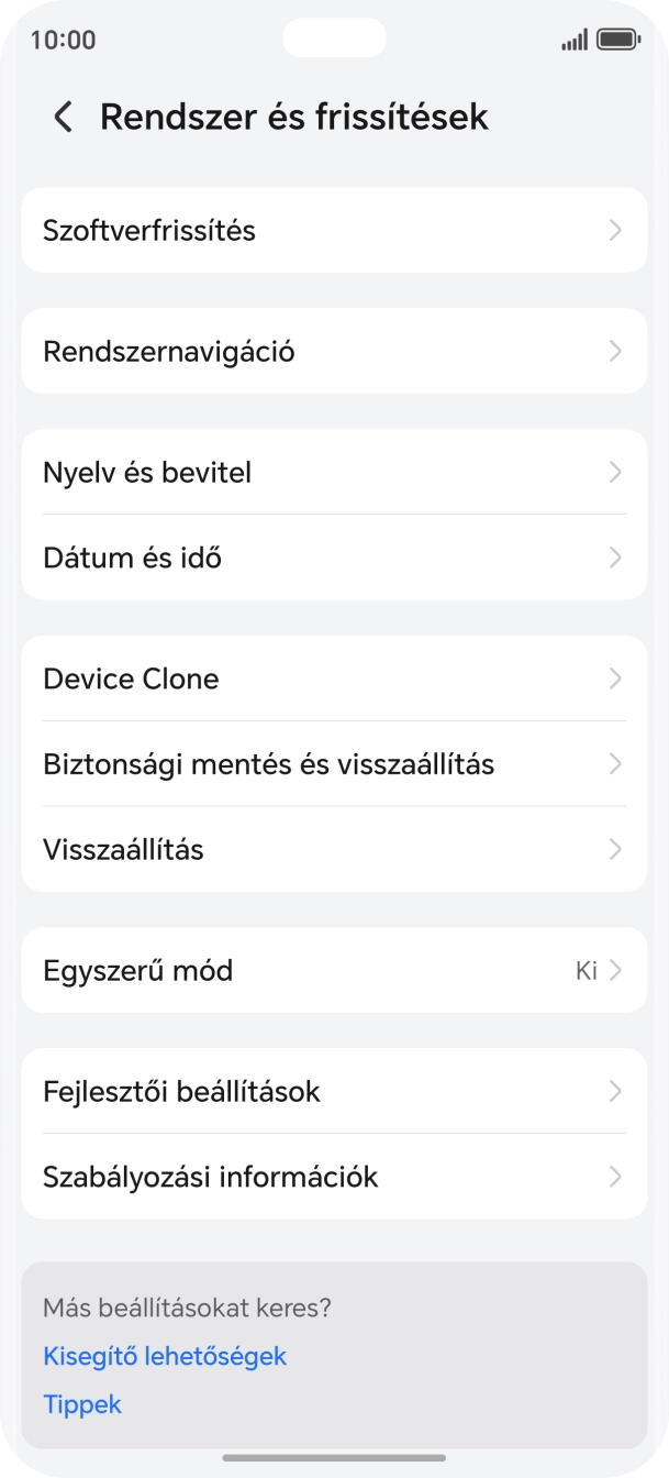 Válaszd a Visszaállítás lehetőséget.