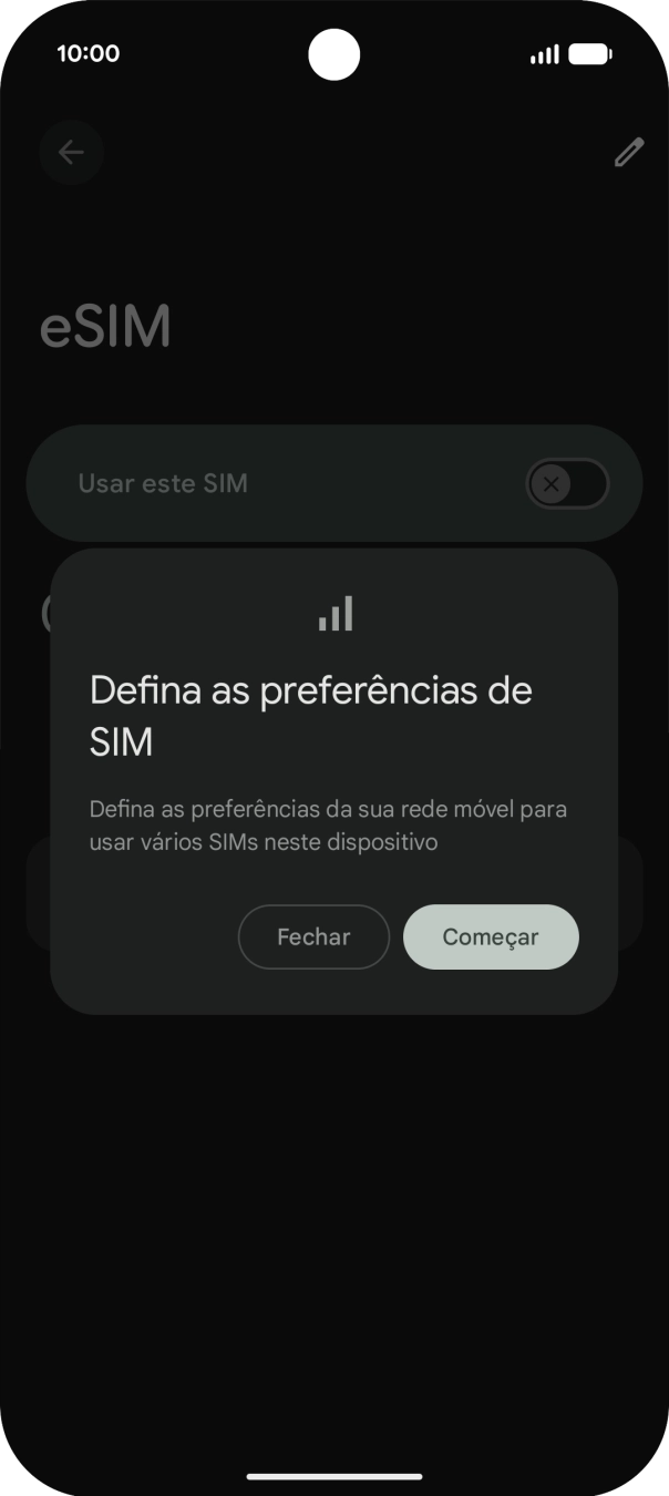Se ativar a utilização do plano, deve premir Começar.