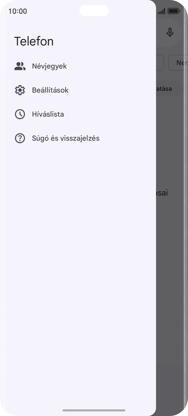 Válaszd a Beállítások lehetőséget. Válaszd a Beállítások lehetőséget.