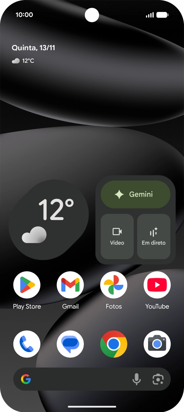 Prima o ícone de chamada.